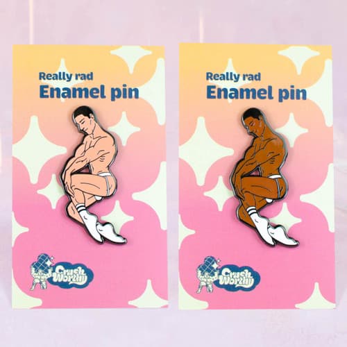 Athletic Supporter Enamel Pin (Dark or Light Skintone)