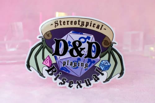 D&D Playing Bisexual Sticker