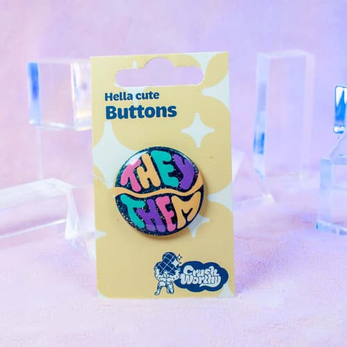 They/Them Pronouns Pinback Button