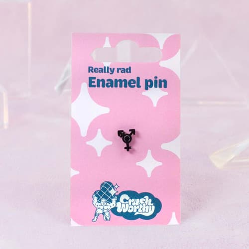 Trans Icon Mini Enamel Pin