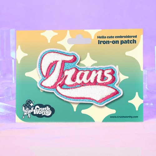 Trans Varsity Chenille Iron-On Patch
