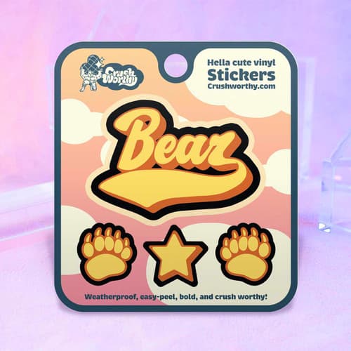 Bear Varsity Sticker Sheet