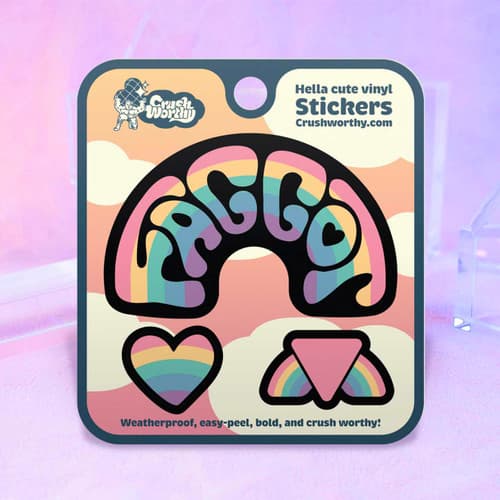 Faggot Rainbow Sticker Sheet
