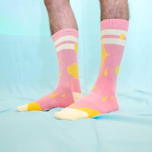 Golden Hour Pink Sky Socks (Athletic fit)