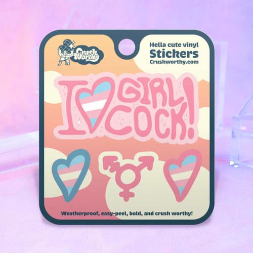 I Love Girl Cock Sticker Sheet