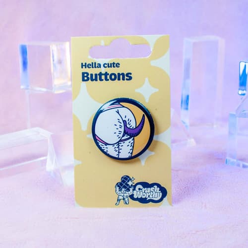 Pup Butt Pinback Button