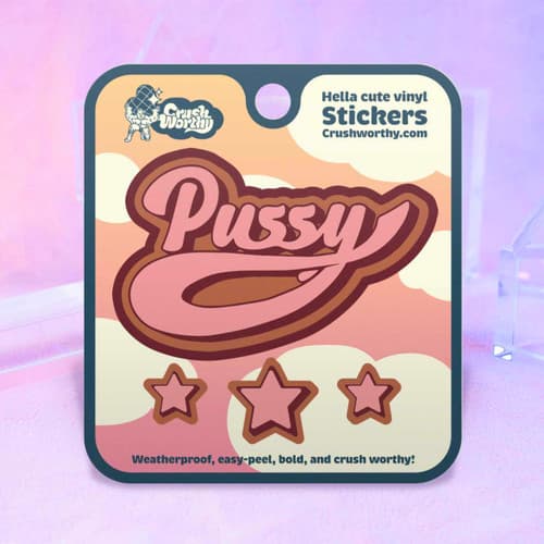 Pussy Varsity Sticker Sheet