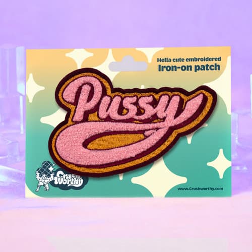 Pussy Varsity Chenille Iron-On Patch