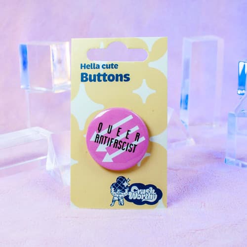 Queer Antifascist Pinback Button