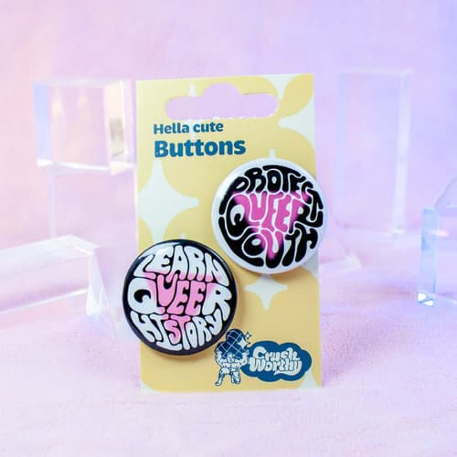 Queer History & Youth Button Set