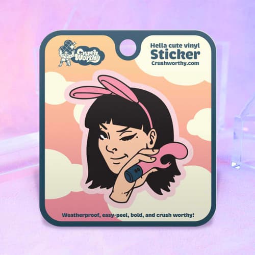 Rabbit Rider Girl Sticker Sheet