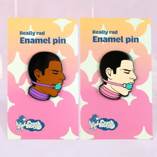 Simply Gagged Enamel Pin (Dark or Light Skintone)