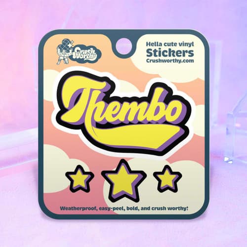 Thembo Varsity Sticker Sheet