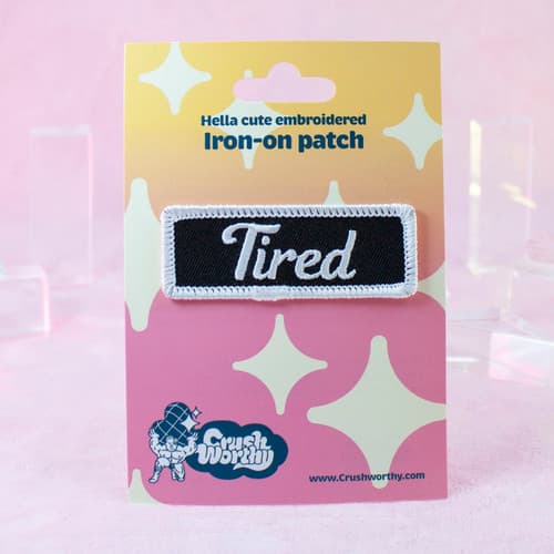 Tired Mechanic Iron-On Patch
