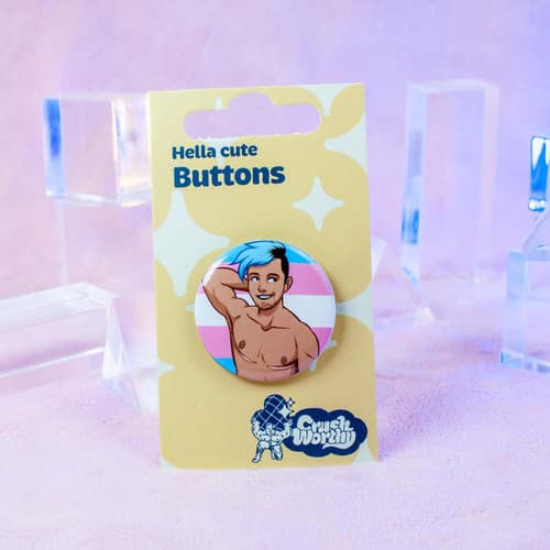 Transmasc Boyfriend Pinback Button